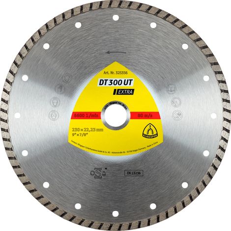 Turbo-Diamanttrennscheibe für Betondachziegel 125 mm (1/4)