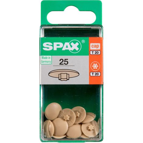 Spax Abdeckkappen beige zum stecken - 25 Stk. Abdeckkappen (1/2)