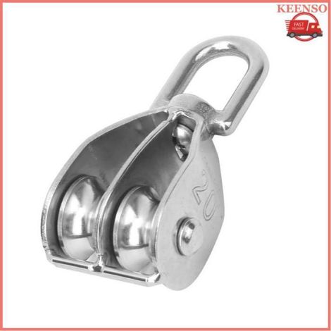 2 x Poulie fixe,Acier inoxydable 304,Capacité 75 kg,M20,Suspension objets lourds (1/5)