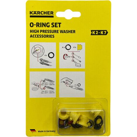 Kärcher – Kit de joints toriques 2.640-729.0 – Accessoire pour nettoyeur haute pression – Compatible avec K2 et K3 – Longueur 10m