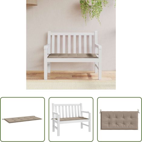 Außenbereich -  Gartenbank-Auflage Taupe 120x50x4 cm Oxford-Gewebe