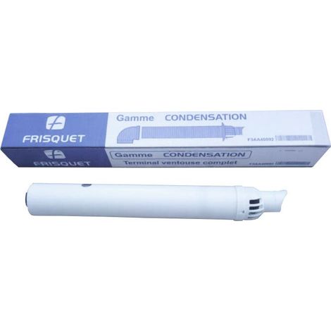 Frisquet – Terminal horizontal 60/100 mm – Évacuation des fumées – Installation sécurisée pour chaudières – Accessoire fumisterie