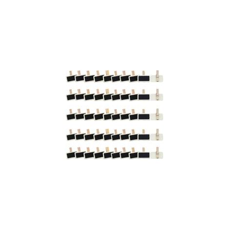 50 Pièces Mini Tableau Noir, Mini Ardoise Rectangle Tableau Noir avec Pince, pour Mémo Fête, Étiquette, Bar, l'étiquetage, Le Mariage