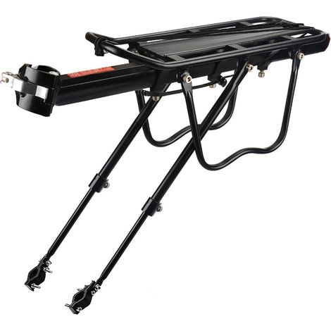 Porte-bagages vélo aluminium réglable 24-29 pouces, charge max 100kg (1/5)