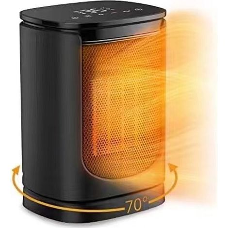 Radiateur soufflant à économie d'énergie 1800 W,Chauffage électrique,Protection contre les basculements à 70°, maison, chambre à coucher (1/4)