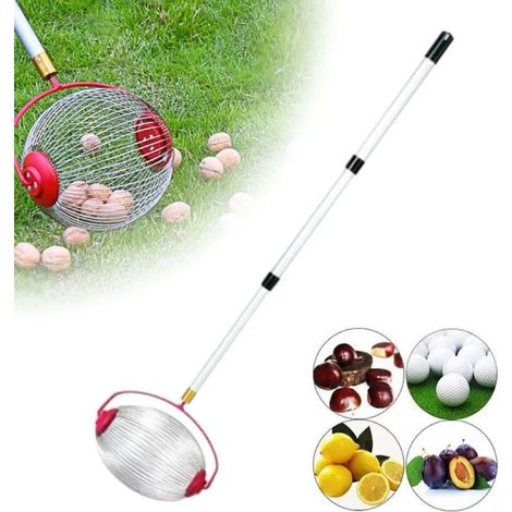 QWINERN Ramasseur à noix à rouleau, un outil de jardinage manuel pour récolter les noix, les noix de pécan, les balles de golf et autres noix. (1/5)