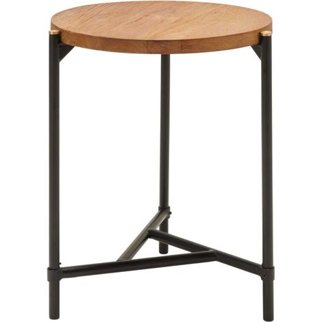 Table d'appoint en Plateau rond et piètement métal graphique THIMEA (1/4)