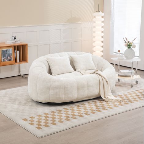 Sofa Sessel 150 95 63 Lazy Chenille Beige OKMYHOME (1/5)
