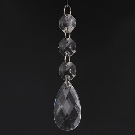 Dekorativer Anhänger aus transparentem Acryl, hängende Perlenkugel, DIY-Accessoire-Ornament (D) (1/5)