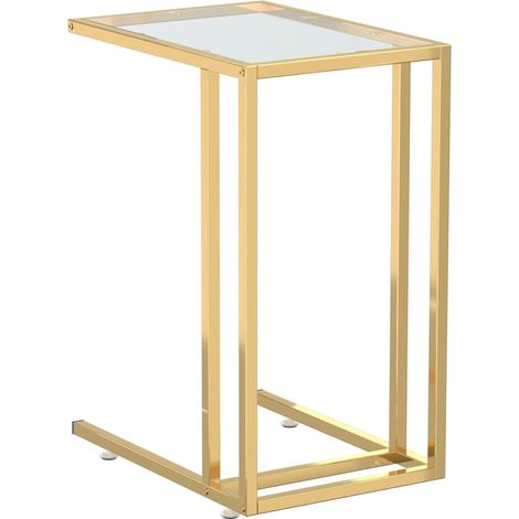 Maison Exclusive - Computer-Beistelltisch Transparent 50x35x65 cm