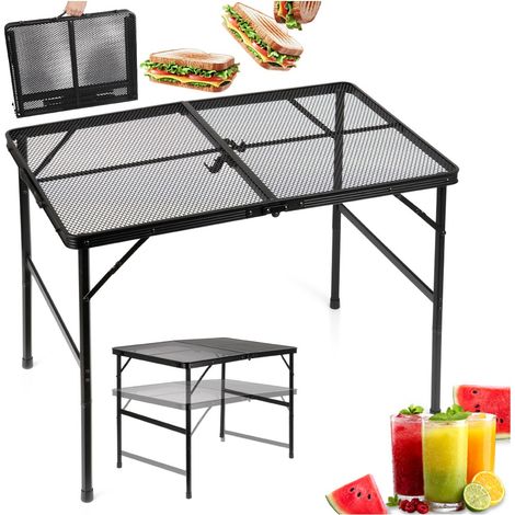 Klappbarer, ausziehbarer Camping- und Gartentisch 2-in-1 90x60cm (1/5)