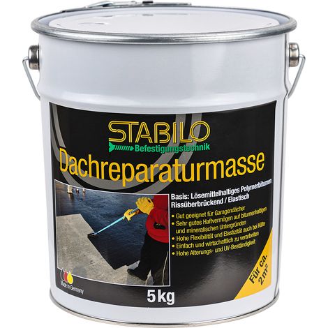 Stabilo Dachreparaturmasse 5 kg Dachschutz Giessmasse, Dach-Dichtmasse