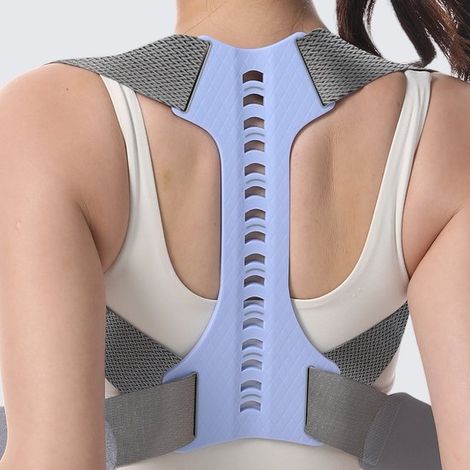 Cinturón de soporte lumbar unisex, cinturón corrector, banda de soporte, chaleco corrector, cinturón corrector de espalda, corrección de espalda, corrección postural, talla L (1/5)