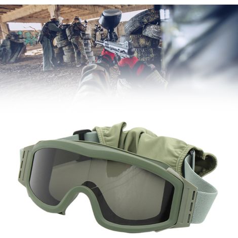 Lunettes de protection multifonctions anti-buée pour entraînement, sécurité et confort, teinte verte, vision claire (1/5)