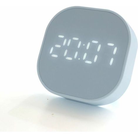 Affichage de la température de l'horloge murale de douche avec minuterie à écran tactile pour cuisine et salle de bain à ventouse bleu (1/4)
