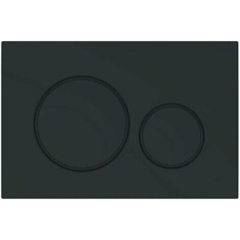 Plaque de commande WC Sigma 20 – Noir Mat – Matériau synthétique durable – Montage sans outil – Gestion efficace de l'eau