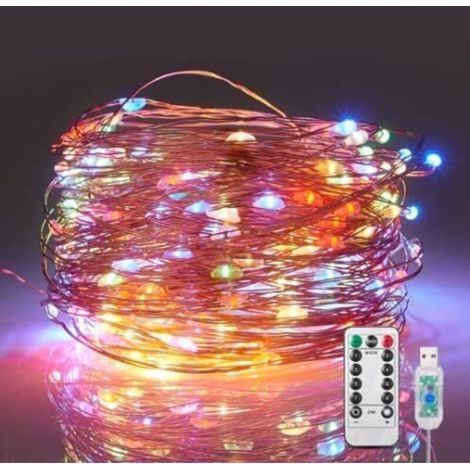 Guirlande Lumineuse à LED, 20m 200LEDs USB Guirlande LED Etanche,Imperméable IP65 Multicolore Exterieur Lumières Intérieures pour Mariage Champêtre, Noël,La Saint-Valentin, Anniversaire Soirée (1/5)
