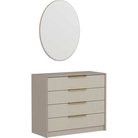 Commode en bois "Kale" - 100 x 45 x 85 cm - Beige