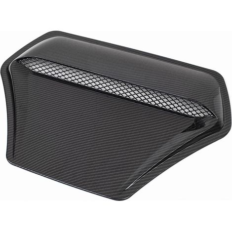 Car modification accessories: Fake hood vents, glossy black decorative vents, personalized carbon fiber pattern car body wrap - ABS plastic, adhesive type - carbon fiber pattern (1/4)