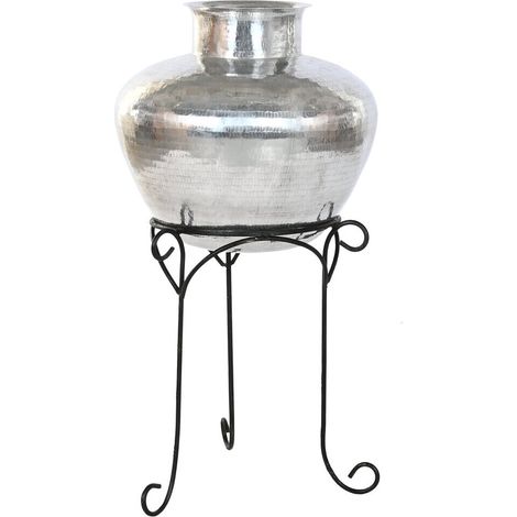 Jarron Aluminio 45X45X60 L Soporte Hierro Plateado (1/4)