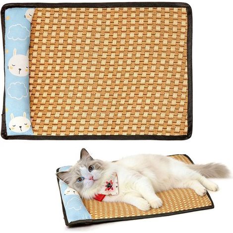 Tappetino rinfrescante per gatti, taglia L (60 x 50 cm). Consigliato per animali di peso inferiore a 7,5 kg. Tappetino rinfrescante per gatti e cani. Appositamente progettato per i gatti. (1/5)