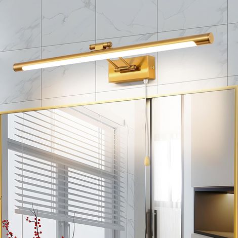 1 Applique Murale LED, Acier Inoxydable, 60CM, IP44, 3000K, Pour Salle De Bain Et Tableau