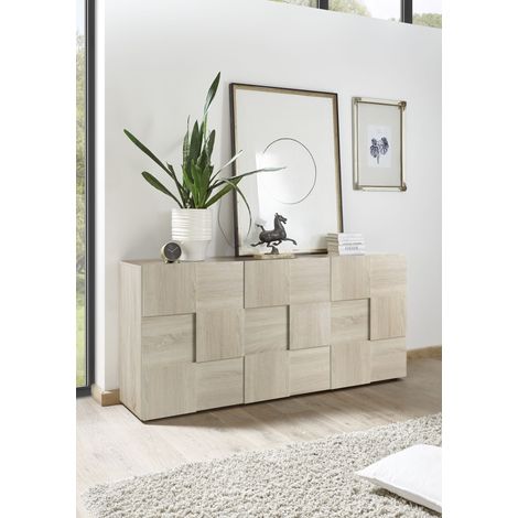 Buffet/bahut moderne 181 cm chêne samoa Milenor (1/5)