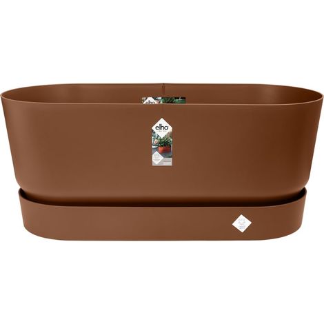 Terrase 80cm Roues Jardinière - Marron Glacé (1/5)