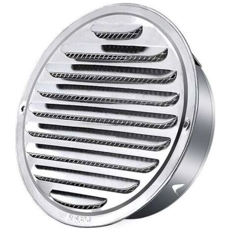 Acier Inoxydable Rond Grille de Ventilation de Tuyau D'échappement 120mm, Capot de Sortie D'air, Grille D'évacuation D'air Ronde, Hotte de Désenfumage Avec Moustiquaire (1/4)