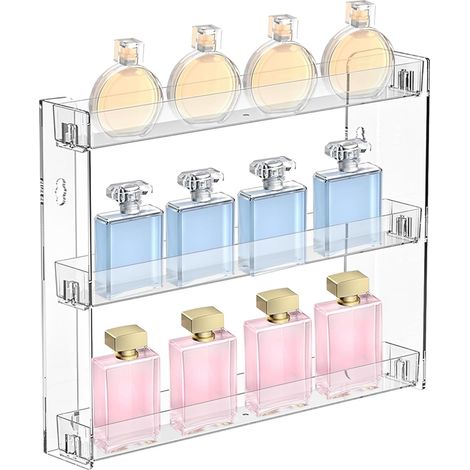 Étagère autocollante, étagères murales sans perçage, adhésives pour ranger des figures, vernis à ongles, cigarettes, parfums, médicaments, etc (1/5)