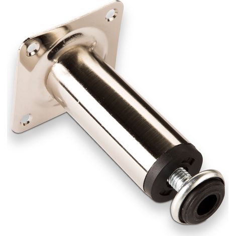 Möbelfuß 100 mm mit Höhenverstellung + 10 mm Edelstahloptik