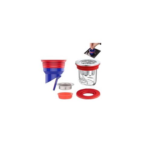 2 piezas Clapet Anti Odeur Douche WISIRENT, 33-52 mm Clapet Anti Odeur Douche Bouchon Siphon de Sol de Douche, Bouchon Anti Odeur Machine a Laver Noyau de Drain de Sol Déodorant pour Cuisines