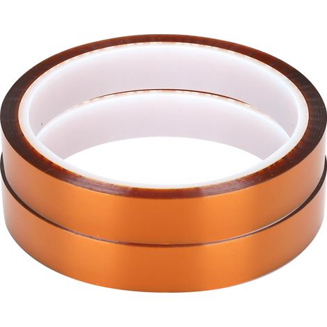 Ruban adhésif polyimide résistant à haute température 33M, 2 pièces, couleur jaune-brun, accessoire 15mm (1/5)