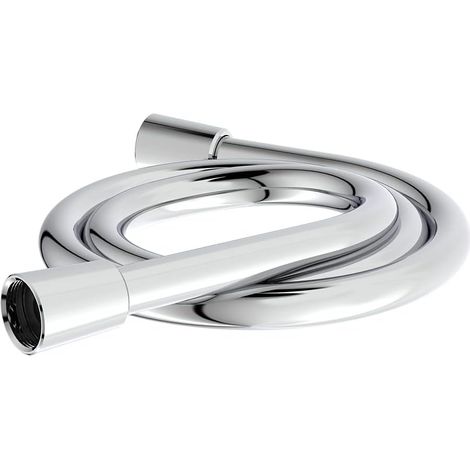 Flexible de douche Chromé 1,5 m Gaine Plastique Anti-Torsion, Chromée (1/5)