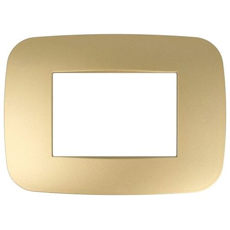 Placca Futura 503 3M Moduli Oro Compatibile Bticino Axolute (1/2)