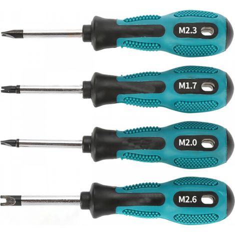 Coffret multi-usages, jeu de tournevis 4 pièces, jeu d'embouts de tournevis magnétiques en U, tournevis magnétique à fourche fendue, jeu d'outils à main multifonctions CR-V (1/4)