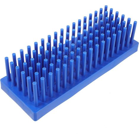 Support à tubes à essai à picots, séchoir en plastique, porte-tubes de laboratoire-22.7X8.3CM-Blue (1/4)
