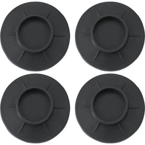 Amortisseur De Machine À Laver - Patin Anti-Vibration Pour Lave-Linge - Diamètre Intérieur 10 Cm Hauteur 2,5 Cm - Noir - Lot De 4 (1/5)