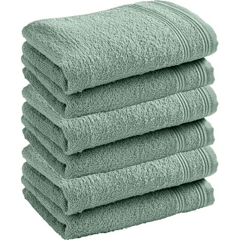 Lot de 6 serviettes invité éponge "Spa" 30 x 50 cm / 400 gr/m² - "Spa" Menthe - "Spa" Menthe - (1/5)