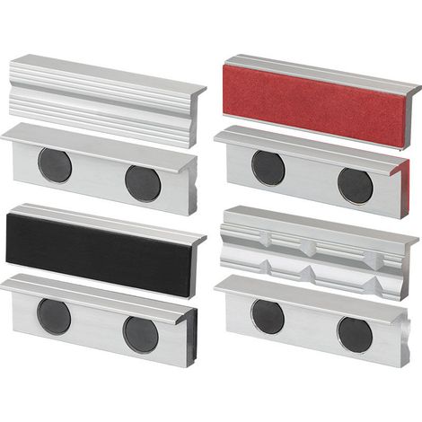 Jeu de 8 cache-mors magnetiques en aluminium pour etau de 150mm 0520/150s