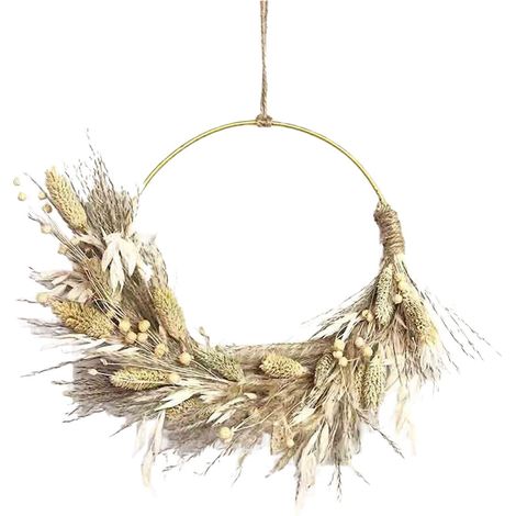 Couronne Automne - 25 cm - Décoration Intérieure et Extérieure pour Porte d'Entrée, Fenêtre, Cheminée ou Porche - Couronne Artificielle en Fibre de Polyester - 1 Pièce (1/5)