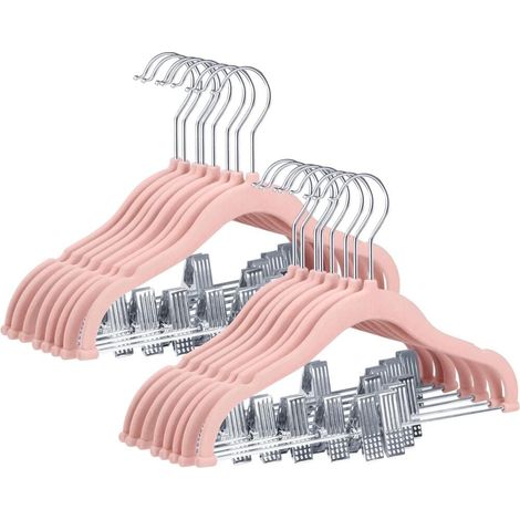 gain de place – Cintres bébé en velours avec pinces investissement malin top vente top vente top ven (1/5)