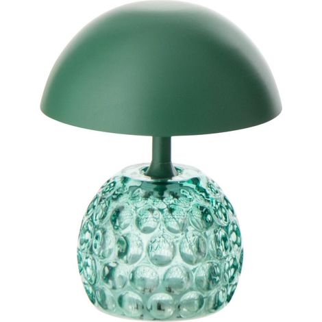 Lampe à Poser LED Champignon "Fungo" 15cm Vert Foncé (1/4)