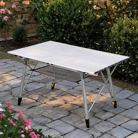Table de camping pliante pliable en aluminium 120 x 70 x 73 cm (1/5)
