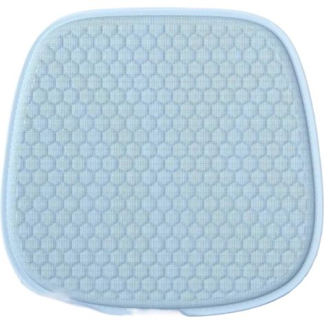 Kühlendes Autositzkissen aus Wabengel – Ergonomisches Zubehör aus Eisseide, 3D – blau (1/4)