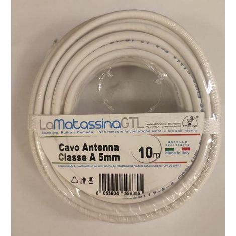 Cable de antena go-at topline clase a 5mm 10 metros - mtvsata5bi10