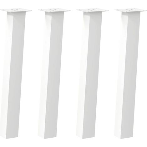 Pied de meuble，Pieds de table console 4 pièces Blanc 72 cm Acier CFW60698 (1/5)