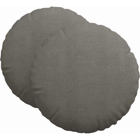 Maison Exclusive - Sitzkissen 2 pcs Hellgrau Ø 80 cm Cordstoff