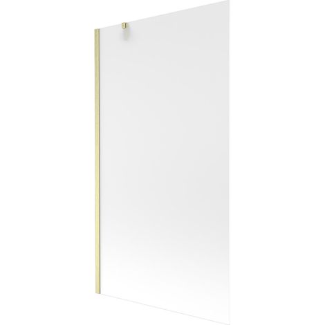 Mexen Next paravento per vasca da bagno a 1 anta 100 x 150 cm, ghiacciato, oro spazzolato - 895-100-000-00-30-55 (1/5)