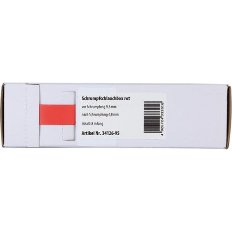 Gaine thermoretractable rouge D9.5 mm 8 m